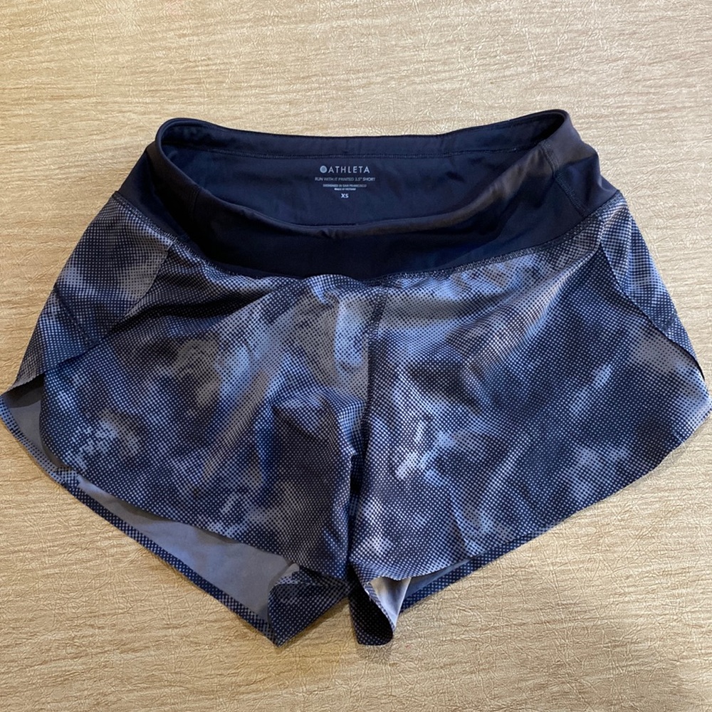 Athleta Run With It Printed 3.5” short, XS